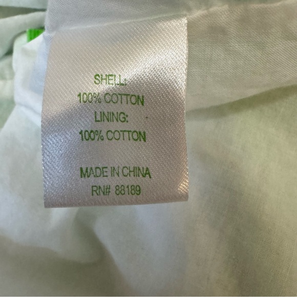 Lilly Pulitzer Tate Skirt Resort White Stinger Bee Gold Glitter Size 0 Green - Picture 9 of 12